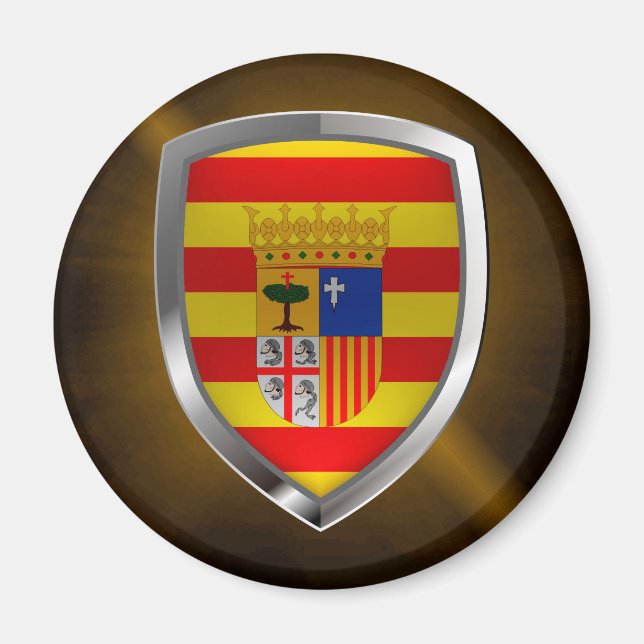 Íman Aragón - Emblema Metálico (Frente)
