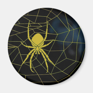 Íman Aranha amarela na teia, webbing