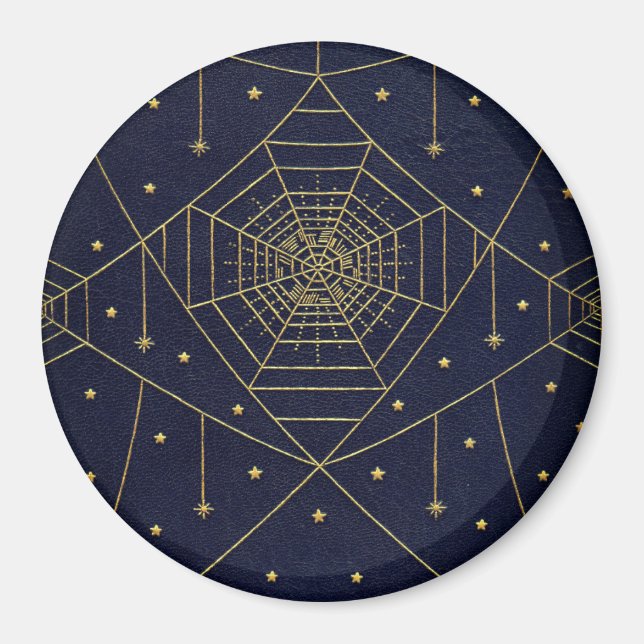 Íman Aranha-aranha estende-se a preto e ouro (Frente)