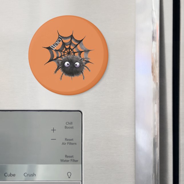 Íman Aranha Preta na Teia de Halloween (In Situ (Fridge))