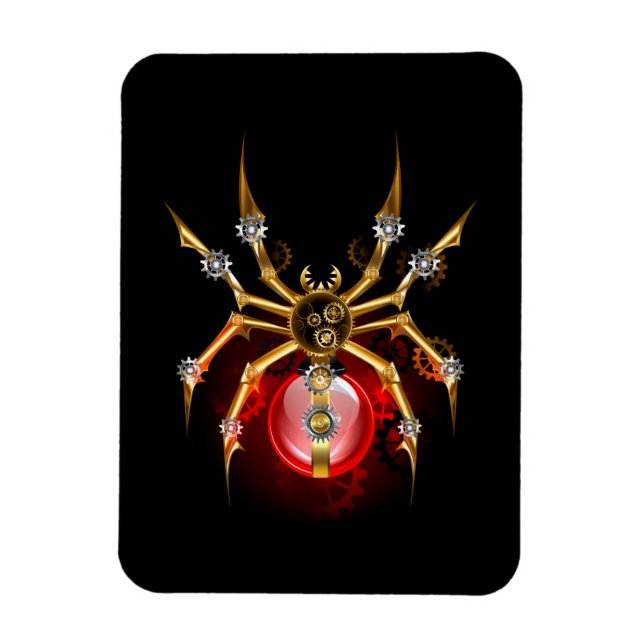 Íman Aranha steampunk em preto (Vertical)
