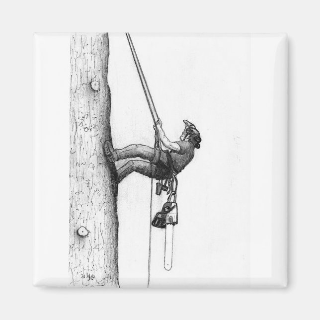 Íman Arb Arborist Árvore cirurgião Chainsaw Gift card (Frente)