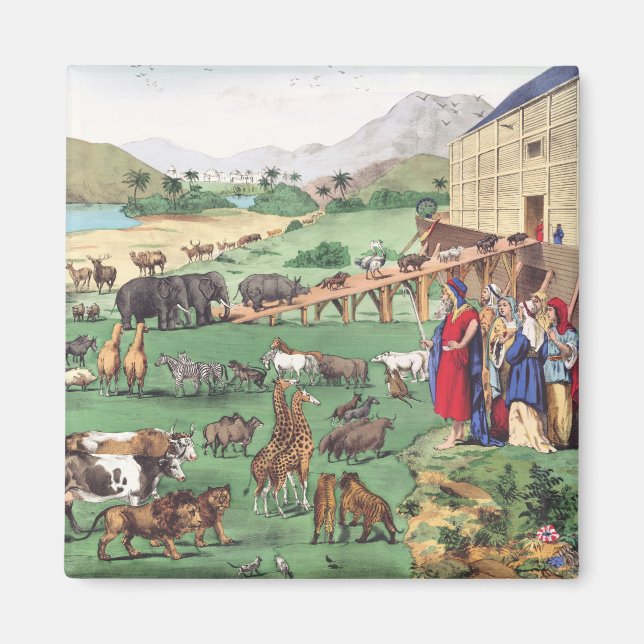 Íman Arca de Noé com animais (Frente)