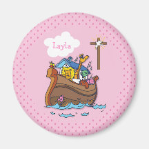 Arca de Noé Personalizável Batismo de Bebê, Menina