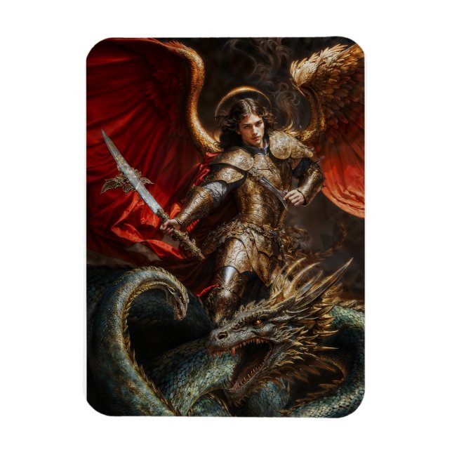 Íman Arcanjo Miguel Lutando Contra a Serpente (Vertical)