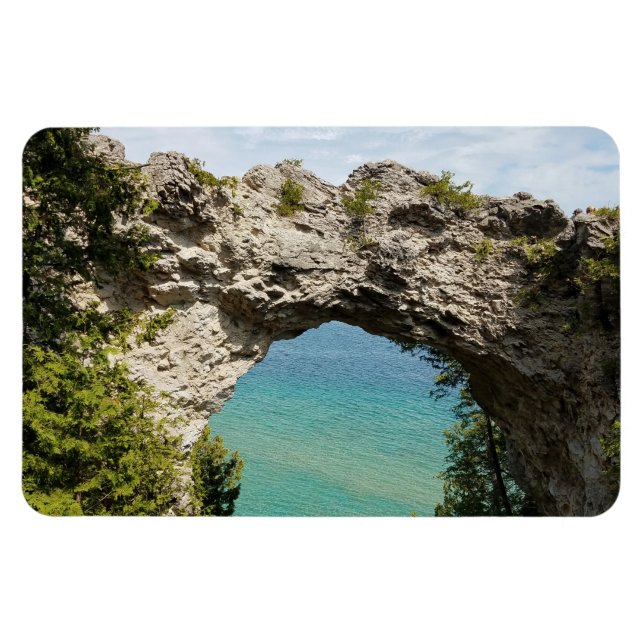 Íman Arch Rock na Ilha Mackinac, Michigan (Horizontal)
