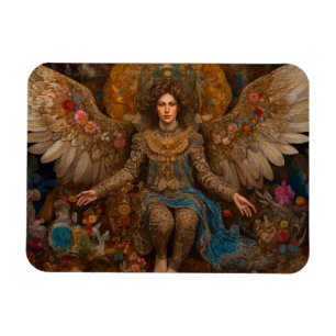 Íman Archangel Michael sentado em um trono