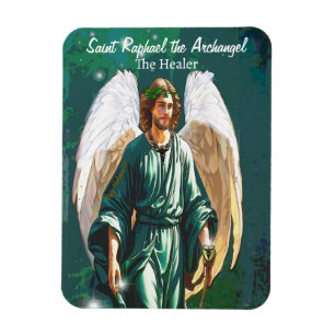 Íman Archangel Raphael Healer Angel Healer Arte do Sant