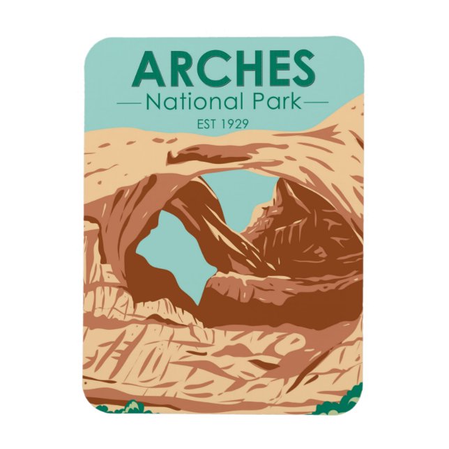 Íman Arches National Park Double Arch Magnet (Vertical)