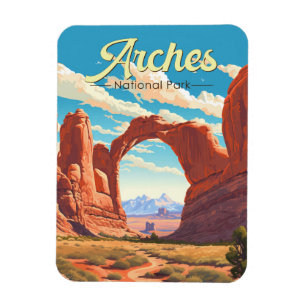 Íman Arches National Park Illustration Retro