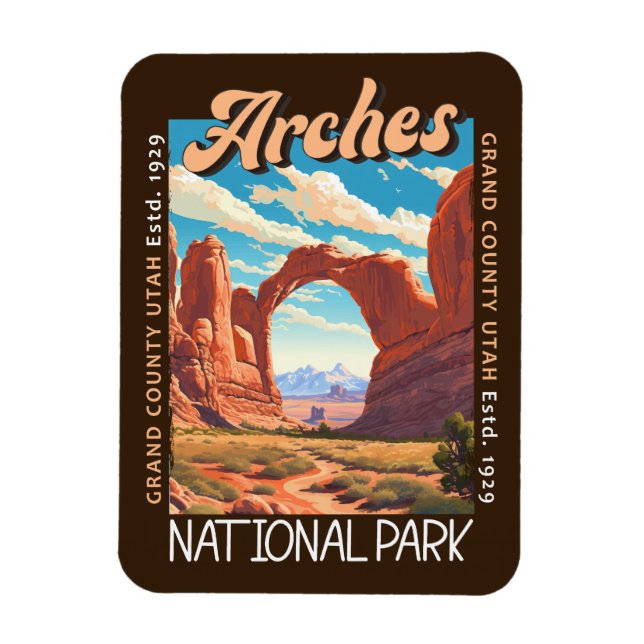 Íman Arches National Park Utah Afetado (Vertical)