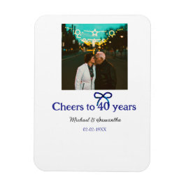 Íman Arco azul grita 40 anos de casamento