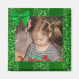 Íman Arco brilhante verde Magnet de Natal personalizado