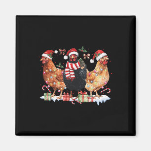 Íman Arco Coquette Chicken Christmas Hat Lights Fazenda
