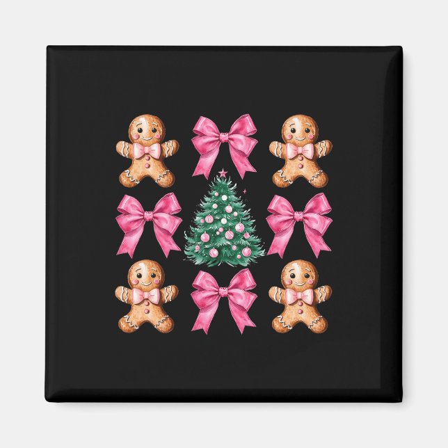Íman Arco Cor-de-rosa-branca Xmas Gingerpão Cristo (Frente)