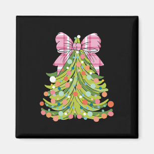 Íman Arco De Árvore De Natal Coquette Rosa Homens