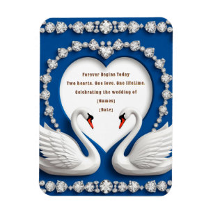 Íman Arco de Casamento Azul Cisne Diamante Design