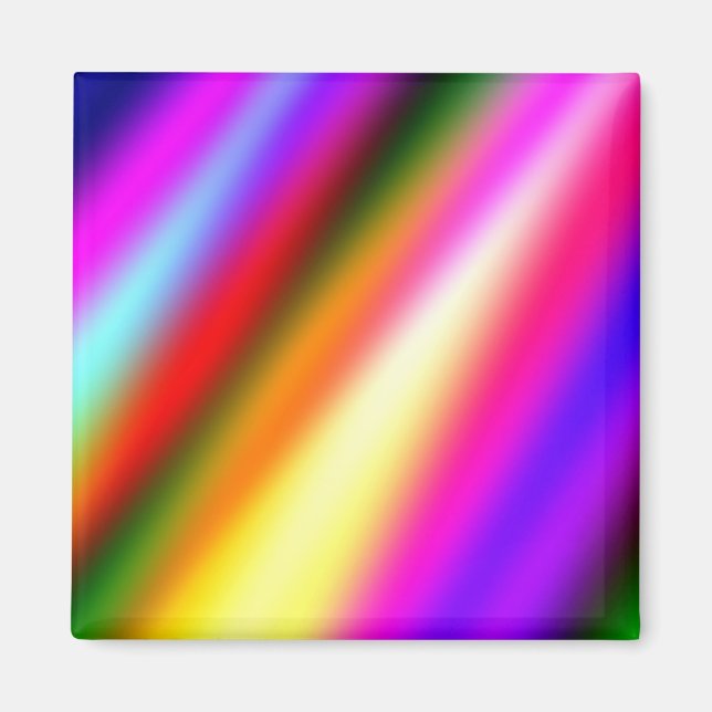 Íman Arco-íris abstrato pastel cor-de-rosa-azul ombre (Frente)