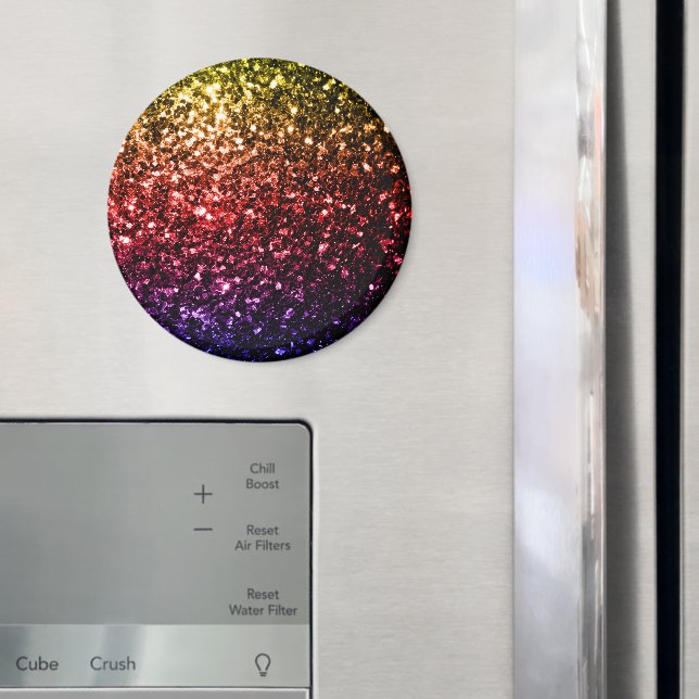 Íman Arco-íris amarelo vermelho roxo brilho falso faísc (In Situ (Fridge))
