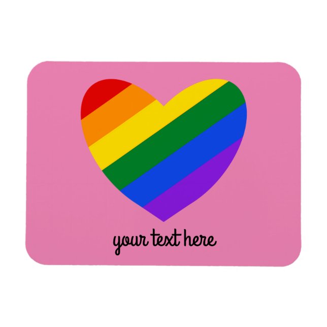 Íman Arco-Íris Coração nº 1 Magnet (Horizontal)