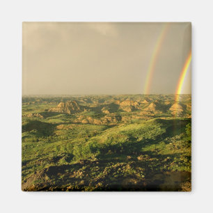 Íman Arco-íris duplo sobre Painted Canyon em Theodore