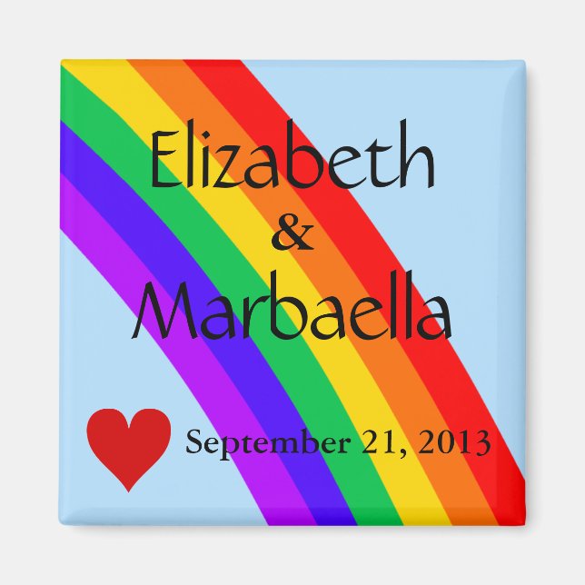 Íman Arco-íris e Coração (Frente)