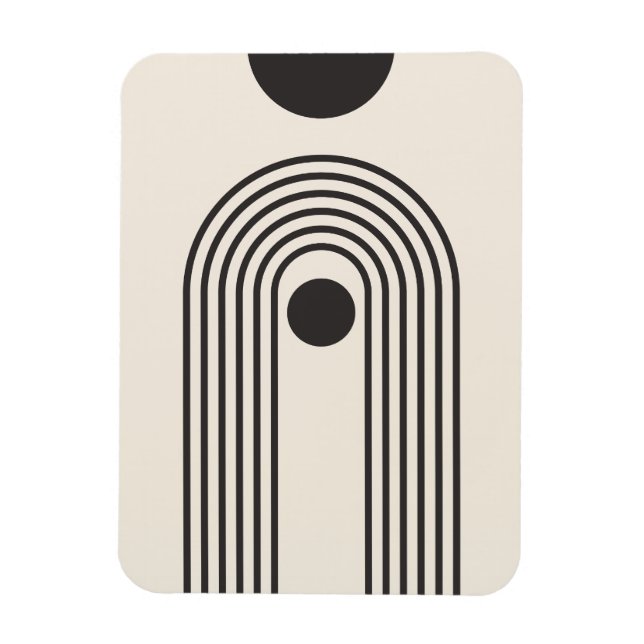 Íman Arco-íris e Sol, Arte Geométrica Abstrata Boho (Vertical)