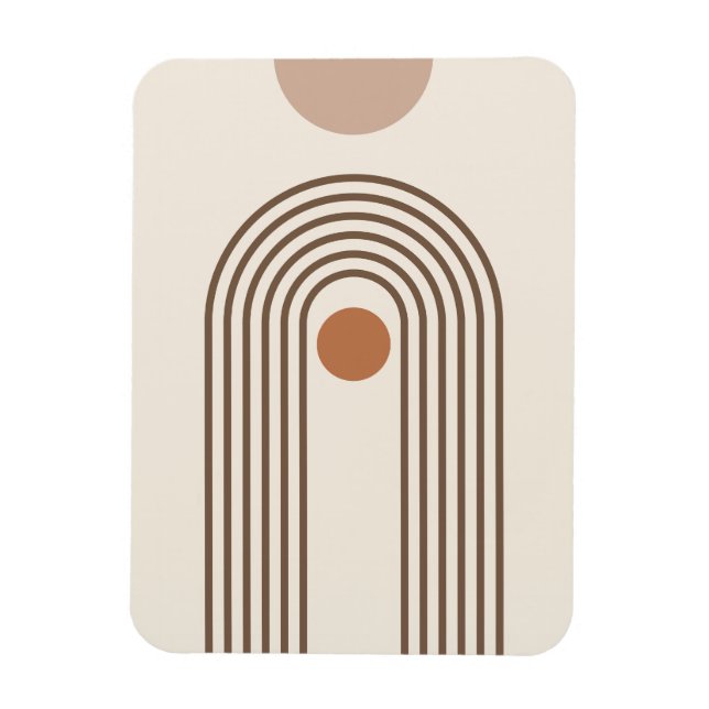 Íman Arco-íris e Sol, Arte Geométrica Abstrata Boho (Vertical)