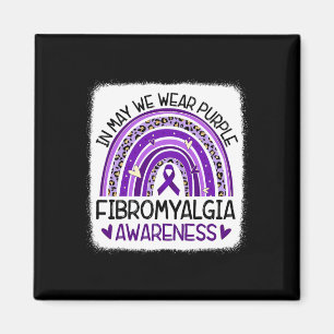 Íman Arco-Íris Em Maio Vestimos Fibromialgia Roxa Aware