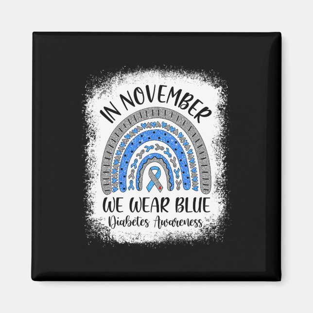 Íman Arco-Íris Em Novembro Nós Vestimos Awarenes Azul D (Frente)