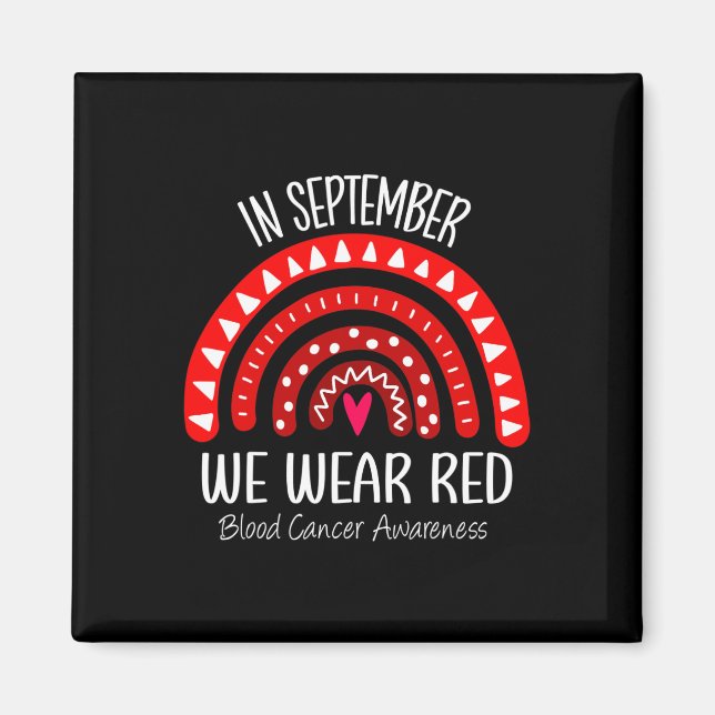 Íman Arco-Íris Em Setembro Vestimos O Cancer Vermelho D (Frente)