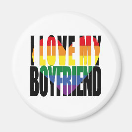 Íman Arco-Íris Eu Amo Meu Coração Namorado