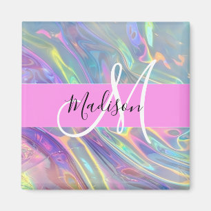 Íman Arco-íris Glamour Holográfico Iridescente Monogram