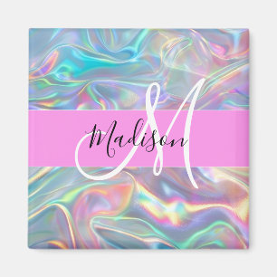 Íman Arco-íris Glamour Holográfico Iridescente Monogram
