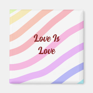 Íman Arco-íris listras coloridas amor pastel é orgulho