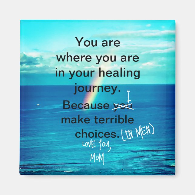 Íman Arco-íris Magneta quadrado e Oceano da mãe (Frente)