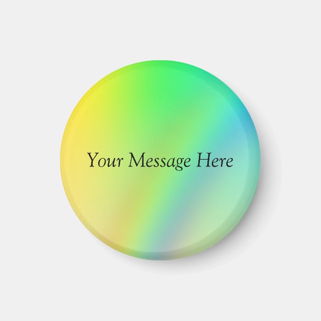 Íman Arco-Íris - Personalize com sua mensagem (Frente)