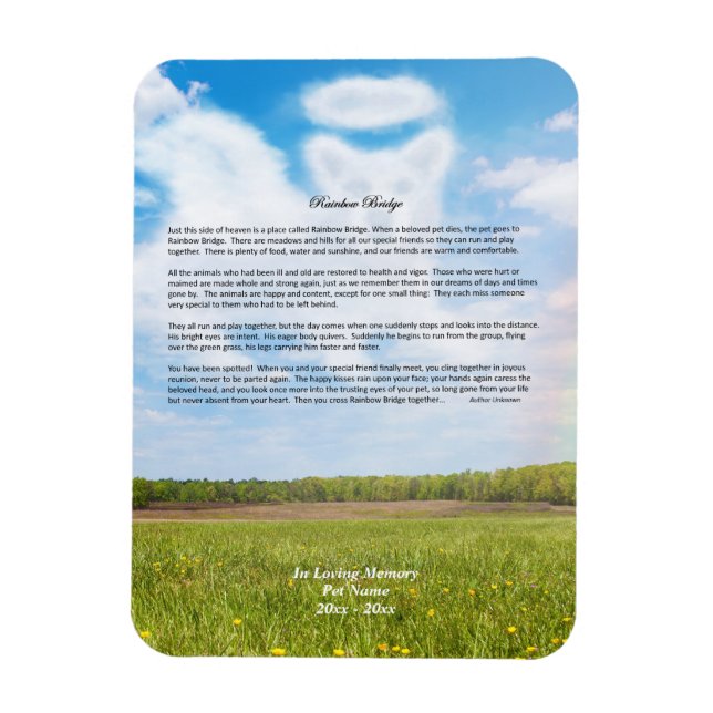 Íman Arco-Íris Ponte MALE Simpatia Cachorro Magnet (Vertical)