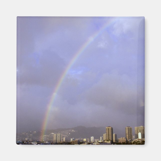 Íman Arco-íris sobre Honolulu, Havaí, EUA (Frente)