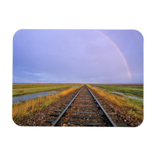 Íman Arco-íris sobre trilhos de trem perto de Fairfield