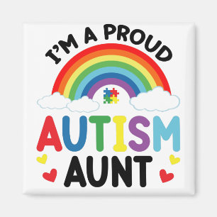 Íman Arco-íris Sou Uma Tia Orgulhosa do Autismo Conscie