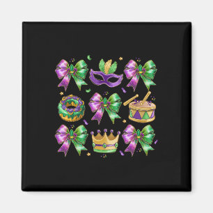 Íman Arco King Cake Crown Mask Drum Mardi Gras Costume