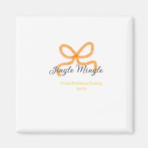 Íman Arco laranja jingle Mingle retrô boho nome data fa