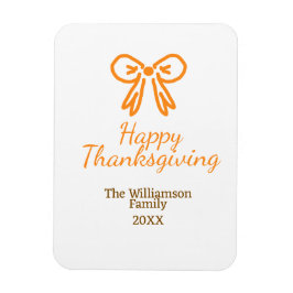 Íman Arco laranja retrô feliz Ação de Graças adiciona f