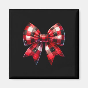 Íman Arco Natal Coquette Xadrez Vermelha Buffalo Xmas M