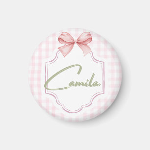 Íman Arco Personalizado de Camila Baby Girl &Gingham