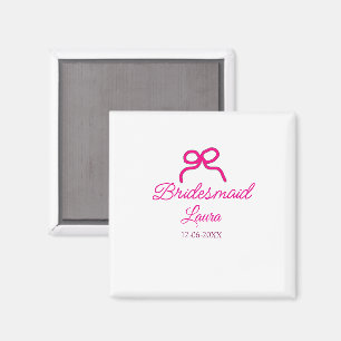 Íman Arco PINK nome mínimo bridesmaid ano de presente