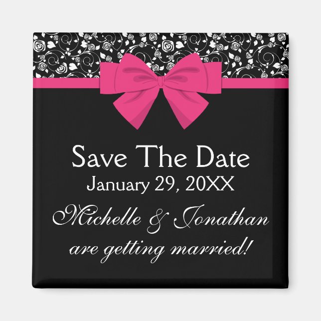 Íman Arco Rosa Preto e Branco (Frente)