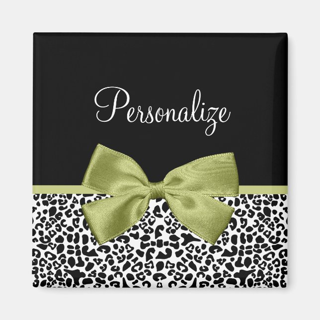Íman Arco Verde Primavera de Impressão Leopardo bonito  (Frente)