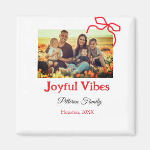 Íman Arco vermelho alegre Vibes adiciona nome de famíli